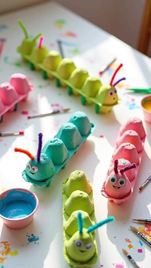 Egg Carton Caterpillars