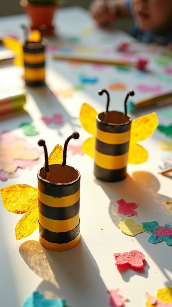 Toilet Paper Roll Bees