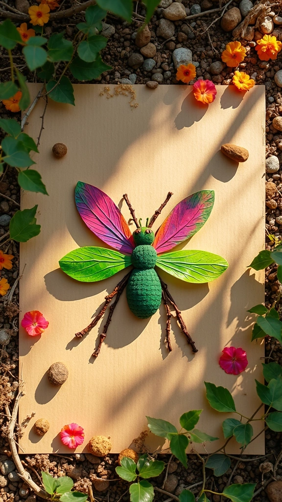Nature-Inspired Insect Collage