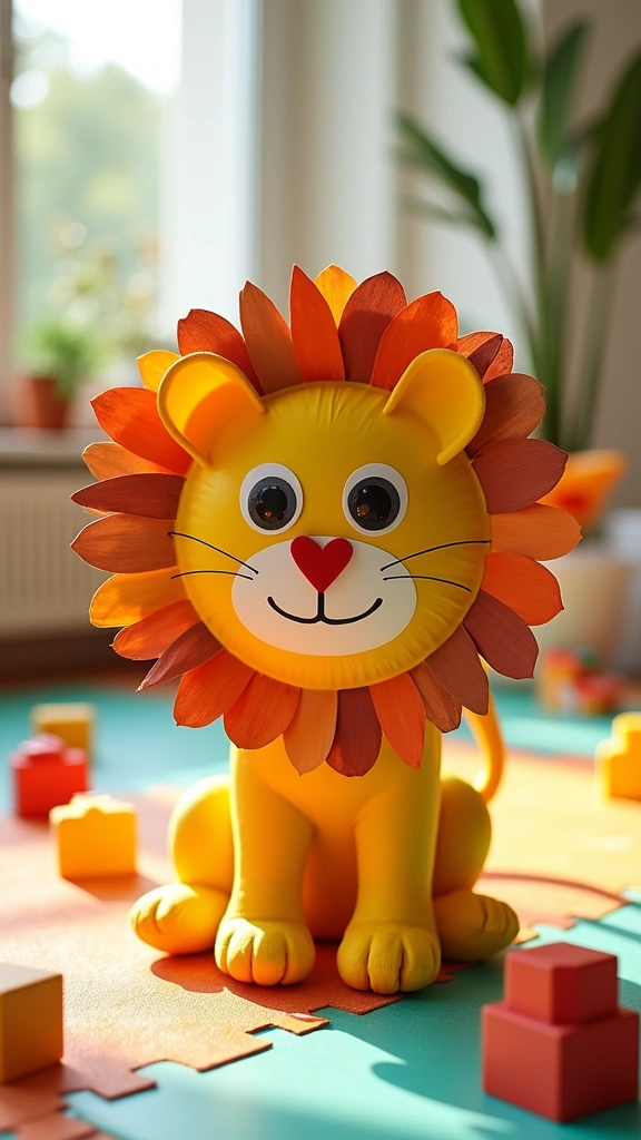 Paper Plate Lion