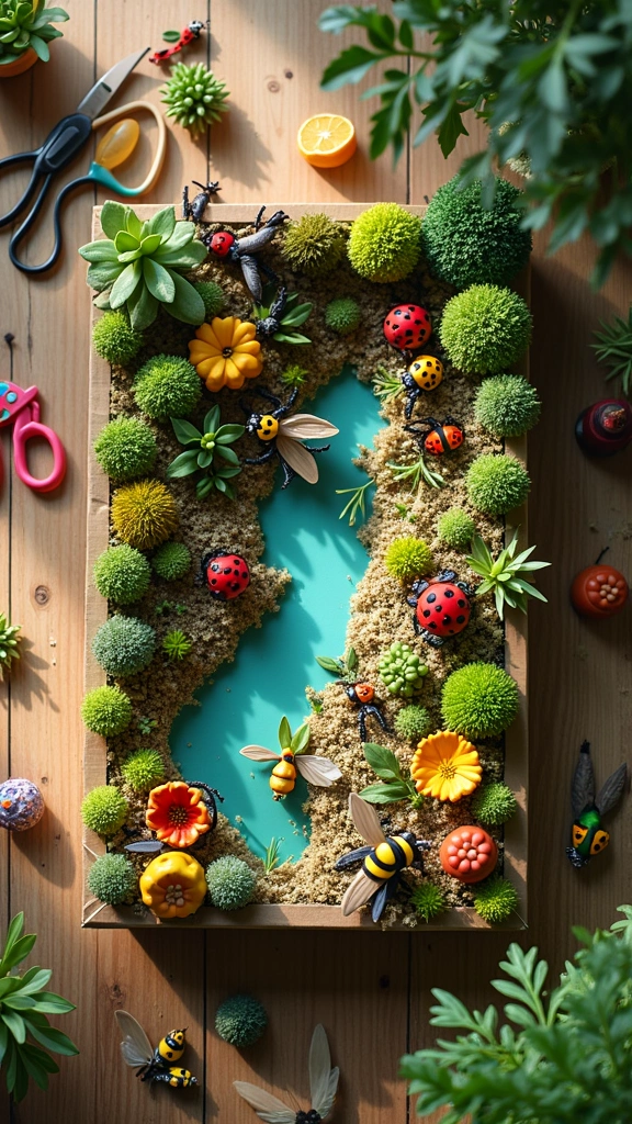 Natural Insect Habitat Diorama