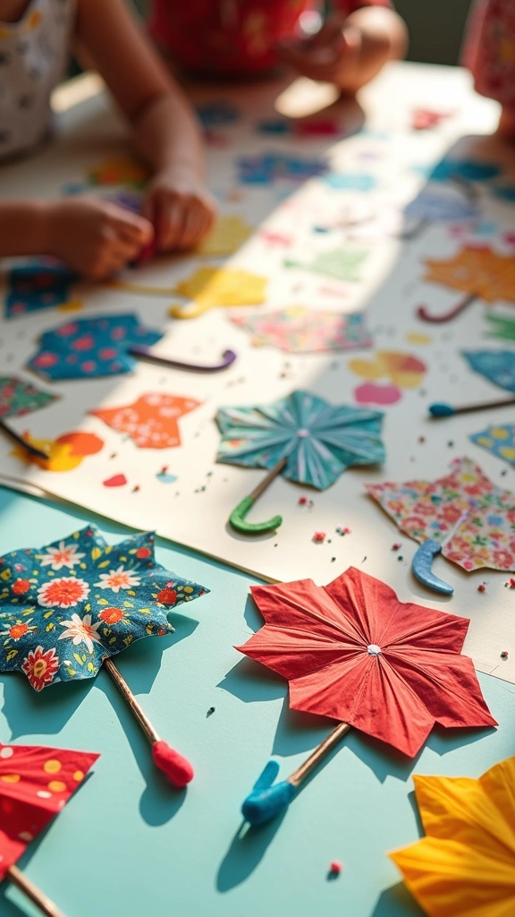 Colorful Umbrella Collage