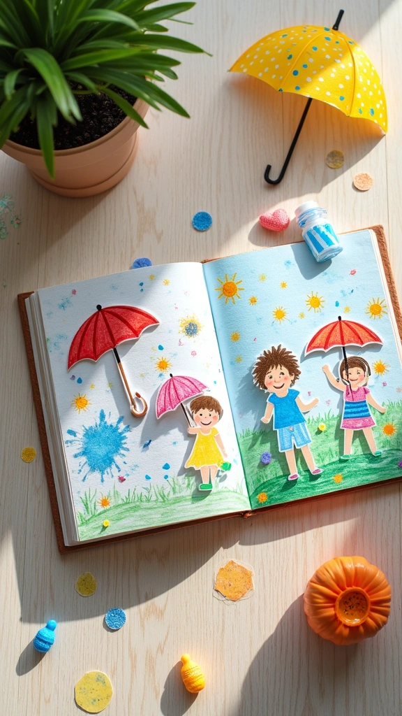 Umbrella Scrapbook Page