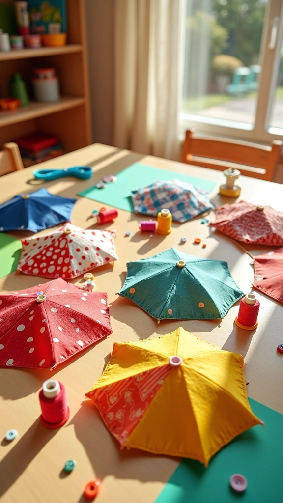 Fabric Umbrella Art