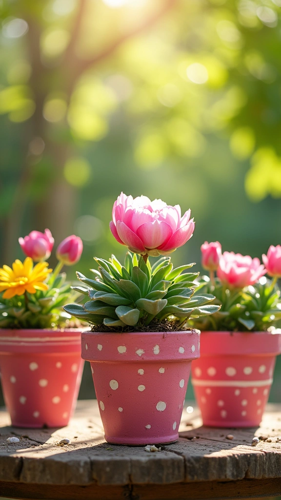Pink Flower Pots