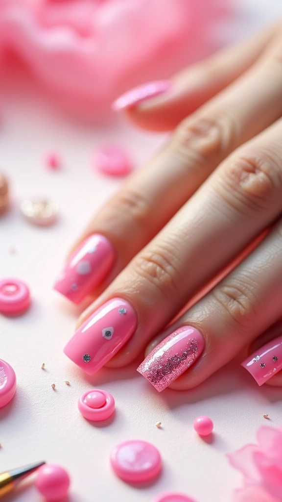 Pink Nail Art