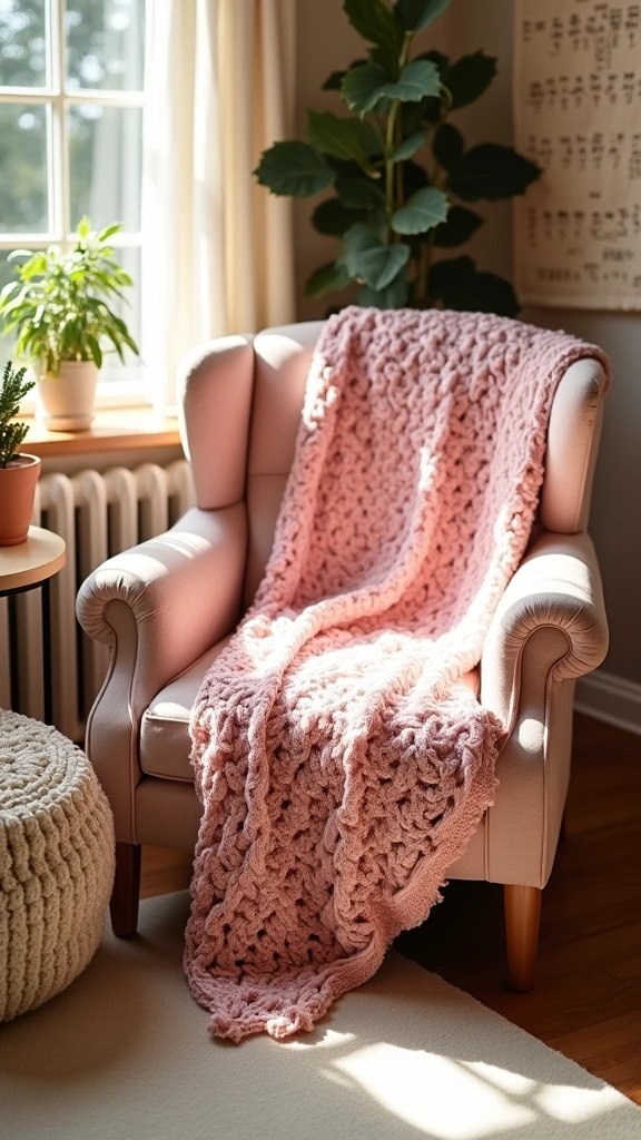 Pink Crochet Blanket