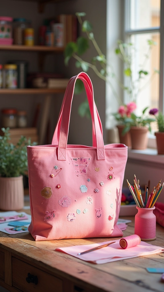 Pink Tote Bag