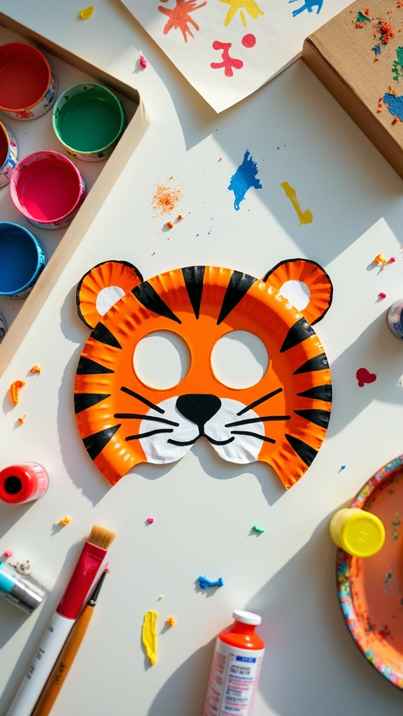 Tiger Paper Plate Mask