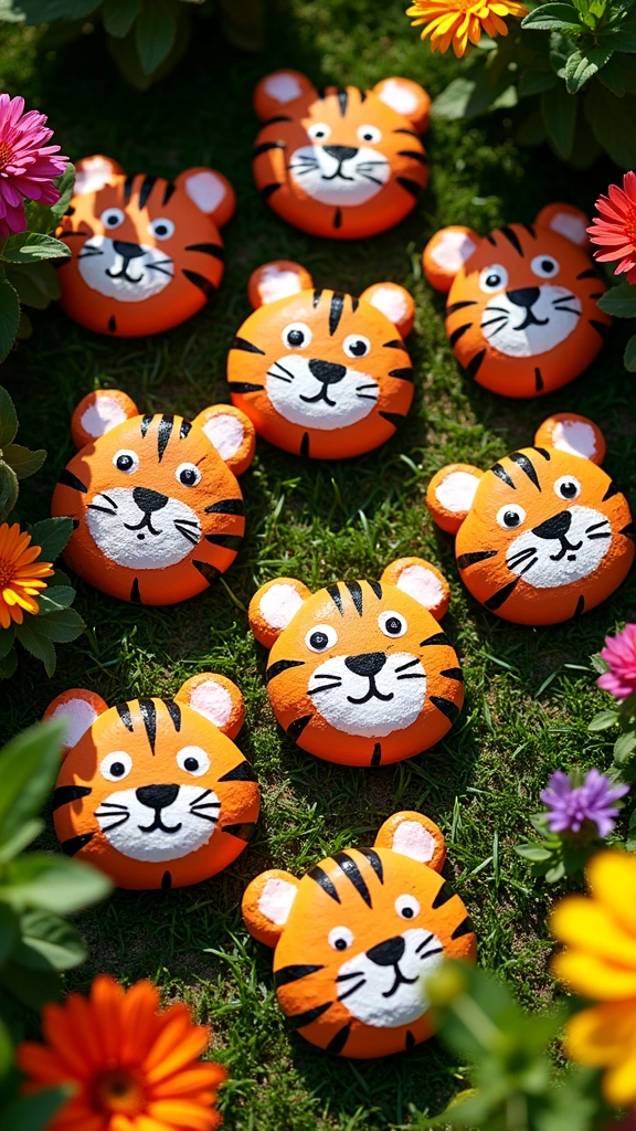 Painted Rock Tigers