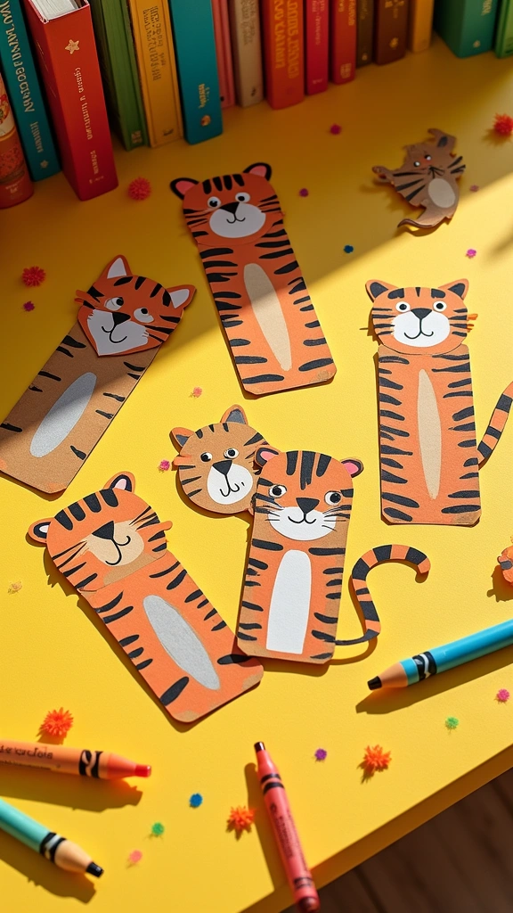 Tiger-Themed Bookmarks