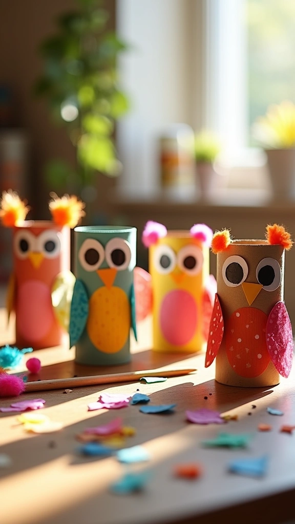 Toilet Paper Roll Owls