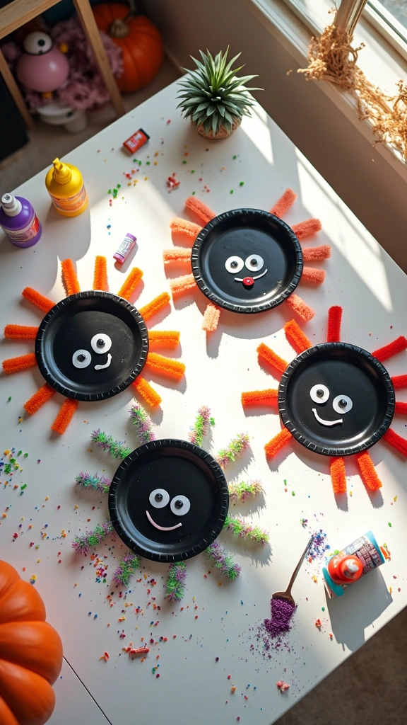 Paper Plate Spiders