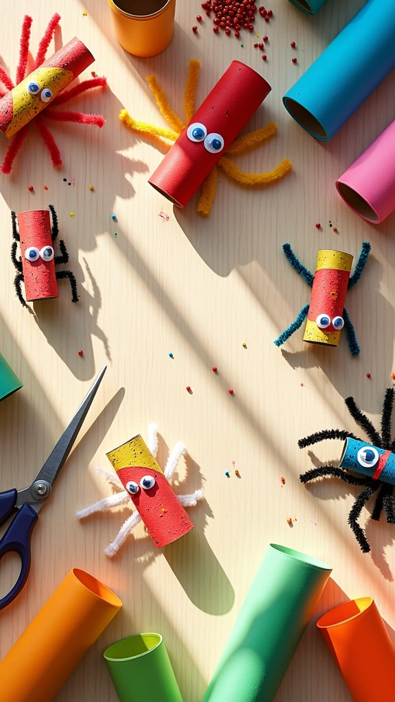 Toilet Paper Roll Spiders