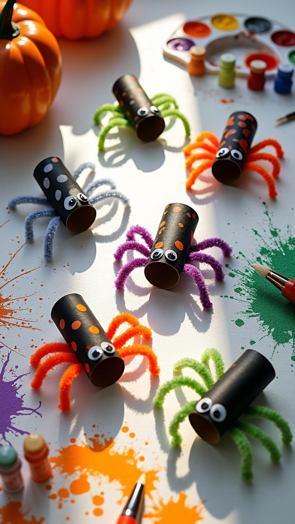 Toilet Paper Roll Spiders