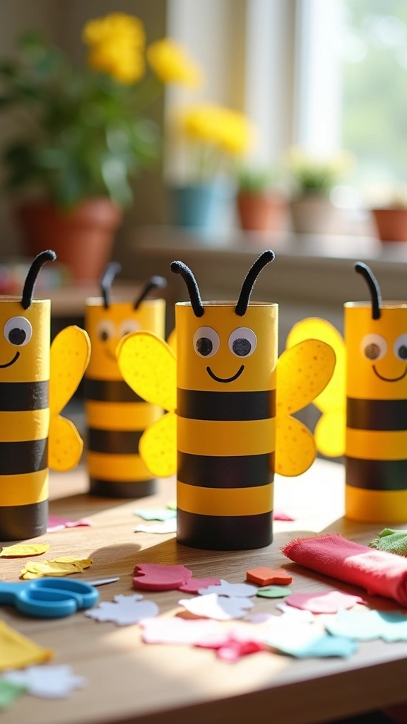 Toilet Paper Roll Bees