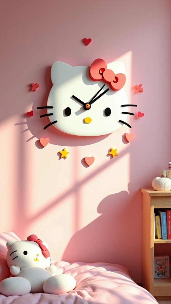 Hello Kitty 3D Wall Clock