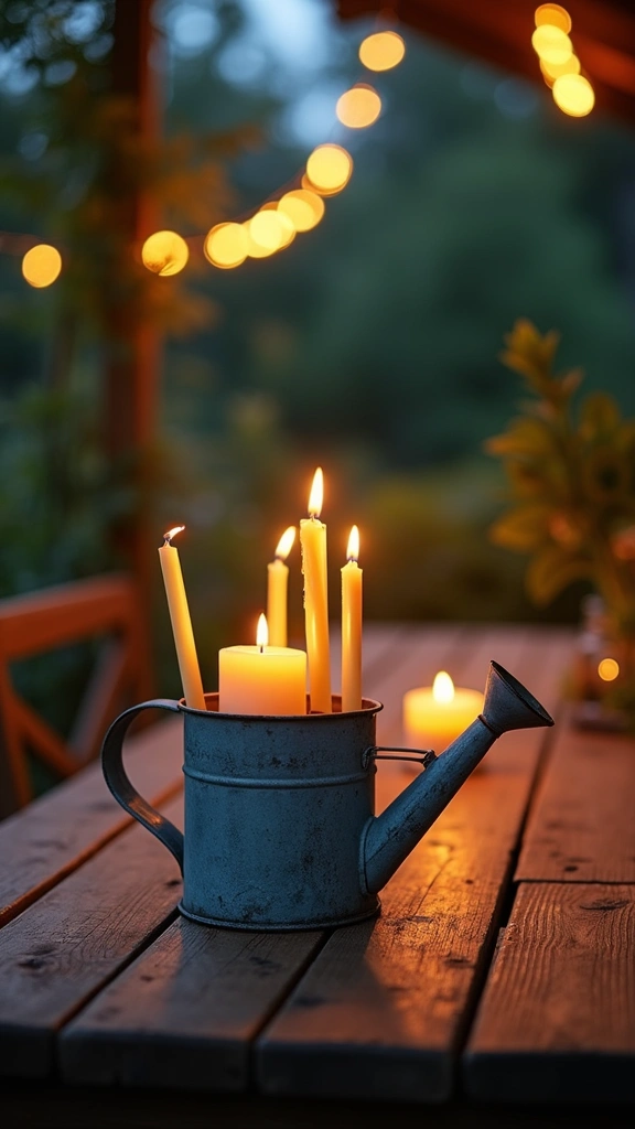 Vintage Watering Can Candle Holder
