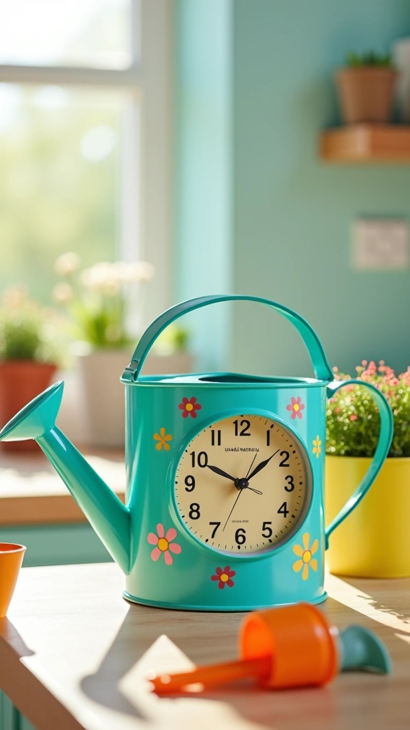 Watering Can Clock