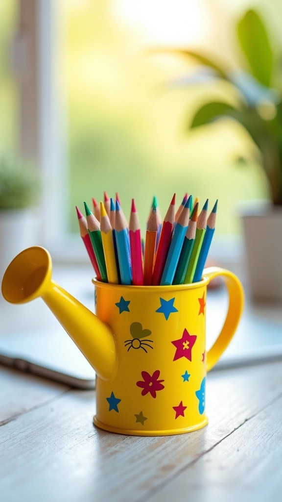 Watering Can Pencil Holder