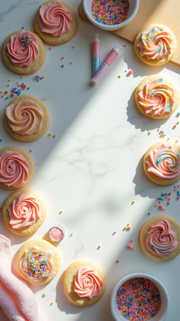 Circle-shaped Cookie Decorating