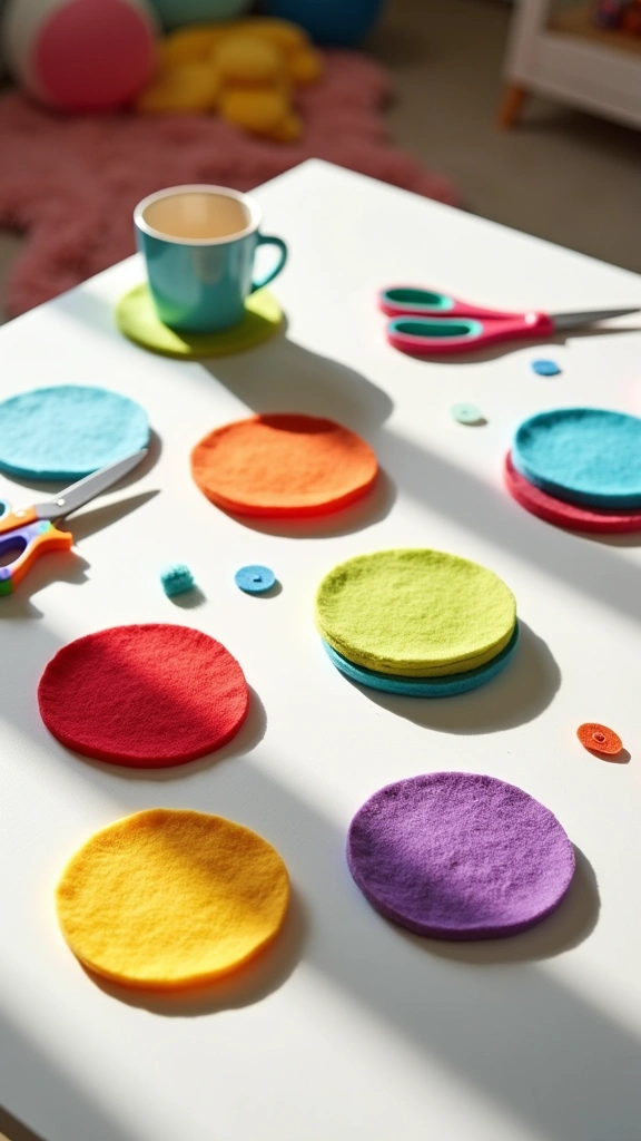 Felt Circle Coasters