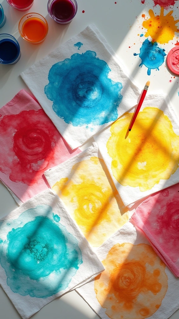 Rainbow Paper Towel Art