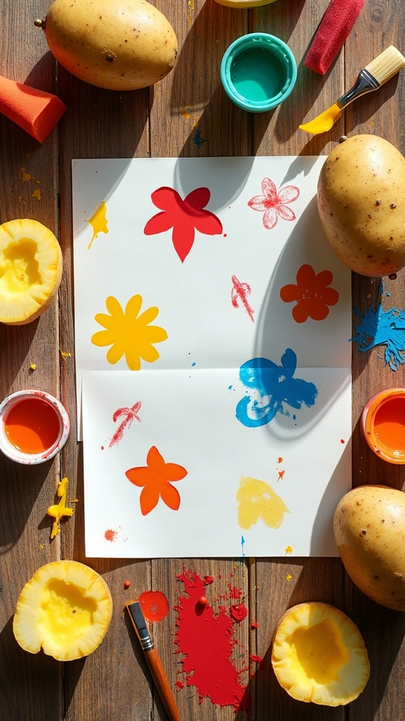 Potato Stamping Fun