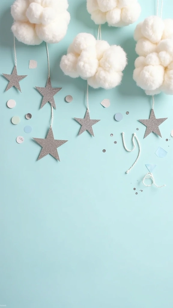 Cotton Ball Cloud Decorations