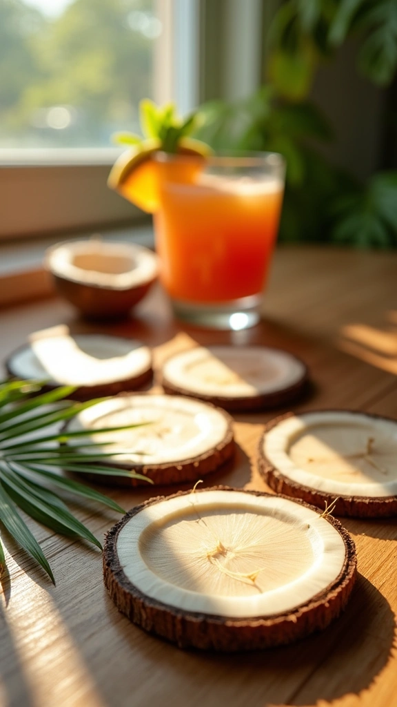 Beachy Coconut Coasters