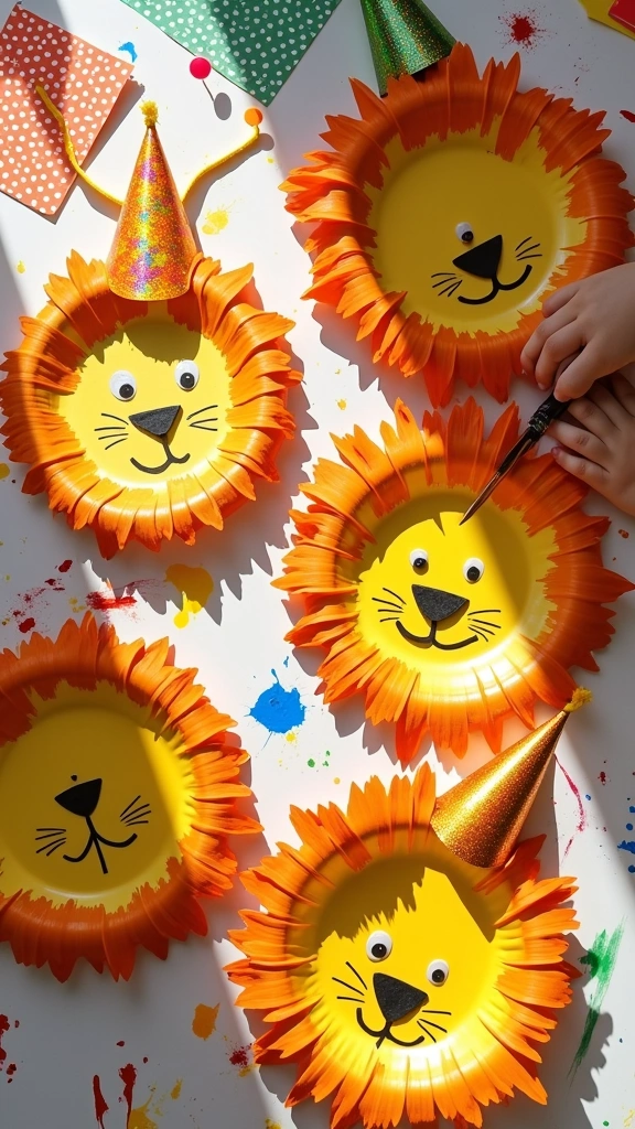 Paper Plate Lions