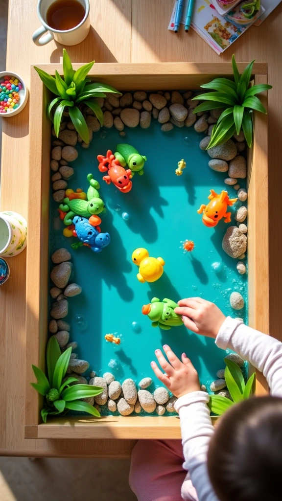 Pond Life Sensory Bin
