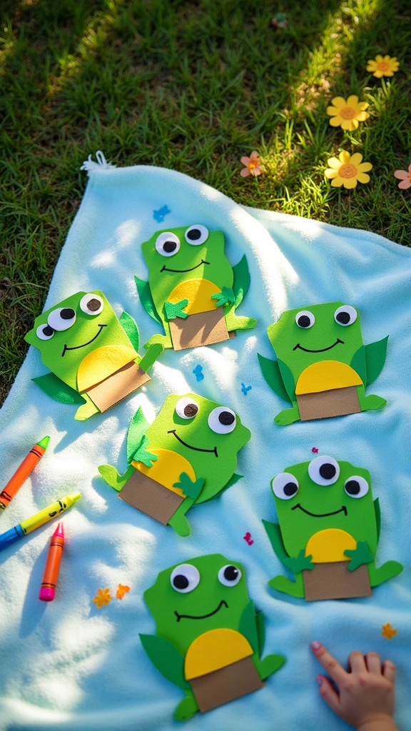 Friendly Frog Finger Puppets