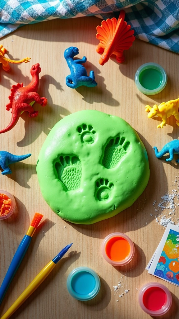 Fossil Impressions with Play Dough