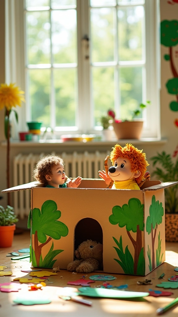 Cardboard Box Jungle Habitat