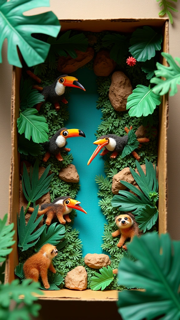 DIY Rainforest Scene