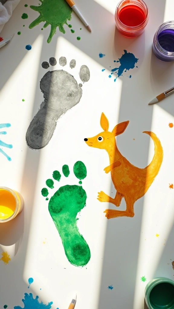 Animal Footprint Painting