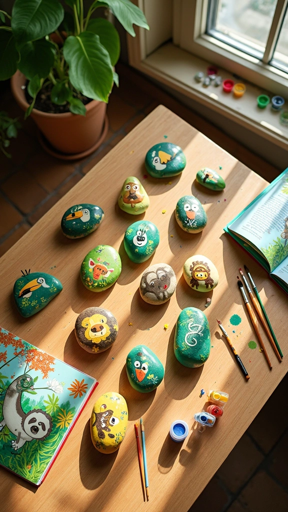 Jungle Animal Story Stones