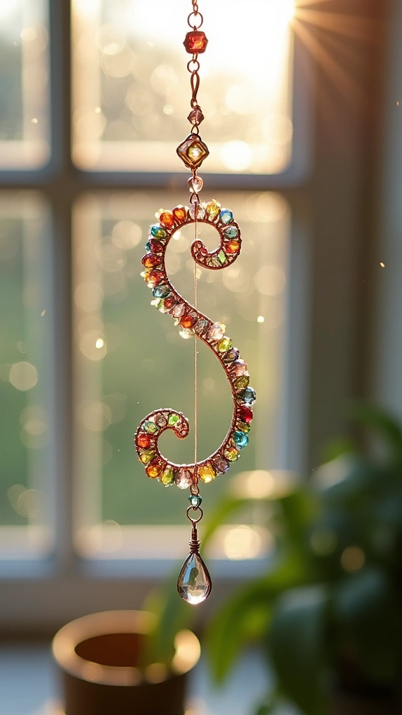 Beaded Wire Spiral