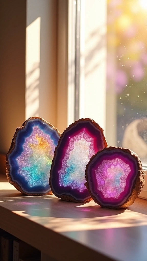 Gemstone Slice Suncatcher