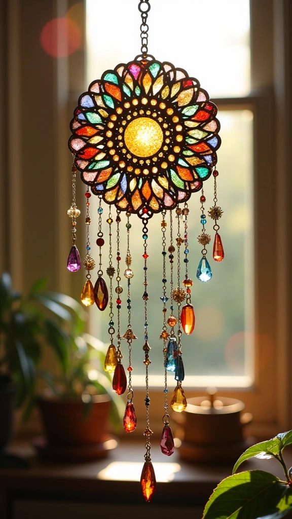 Upcycled Jewelry Suncatcher