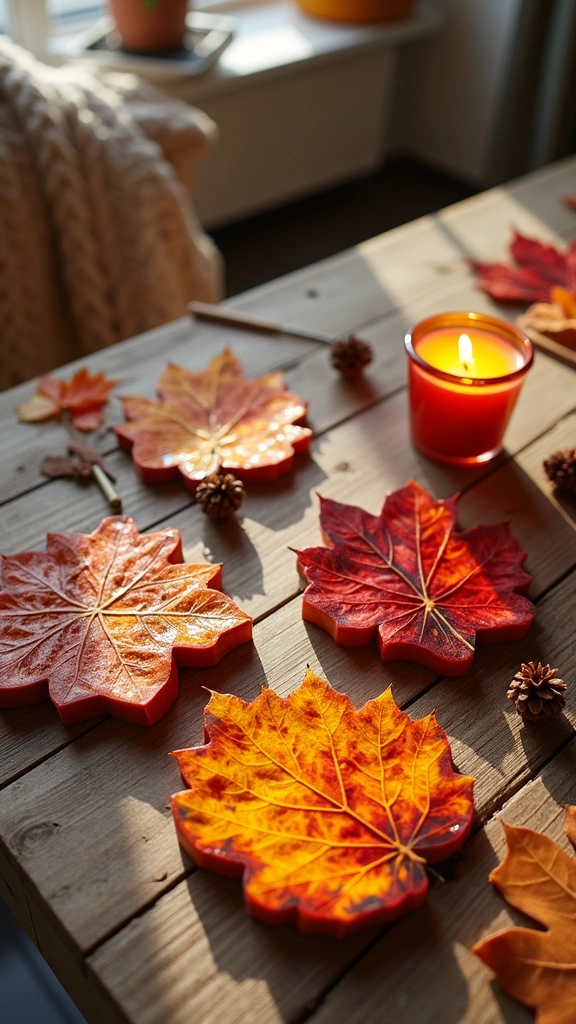 DIY Leaf Coasters