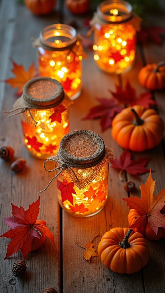 Mason Jar Autumn Lights