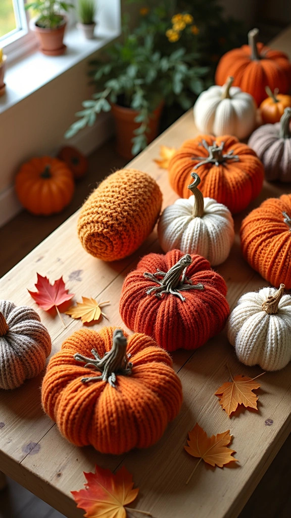 Upcycled Sweater Pumpkins