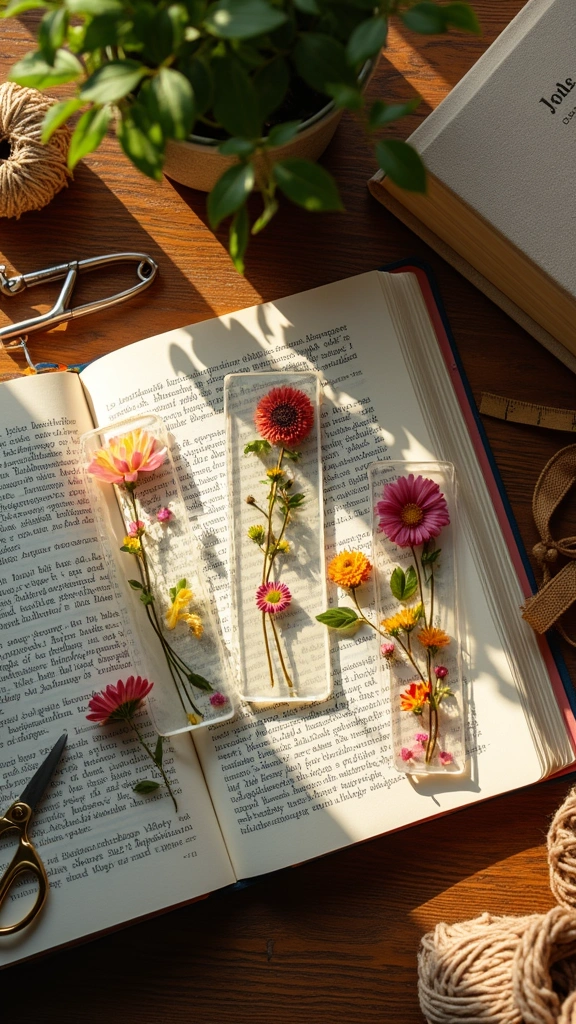 Pressed Flower Bookmarks