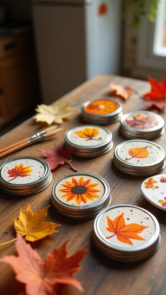 Decorative Mason Jar Lid Magnets