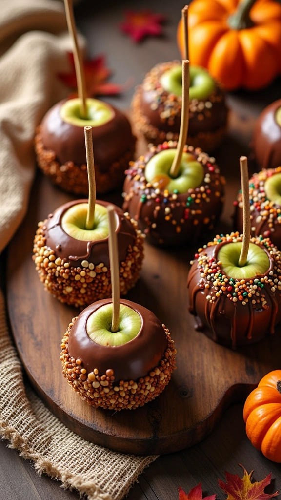 Chocolate-Covered Caramel Apples