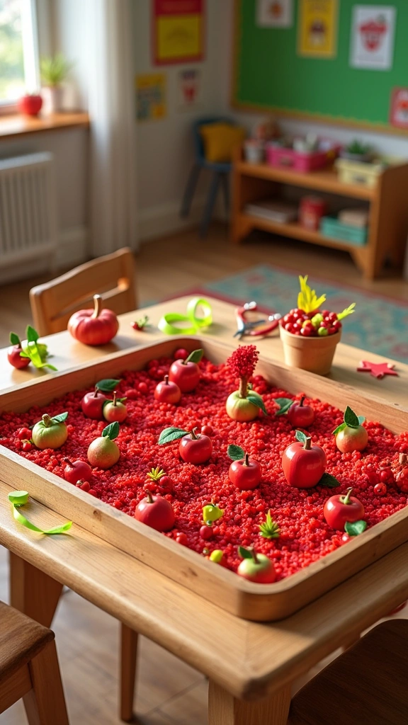 Apple Sensory Bin