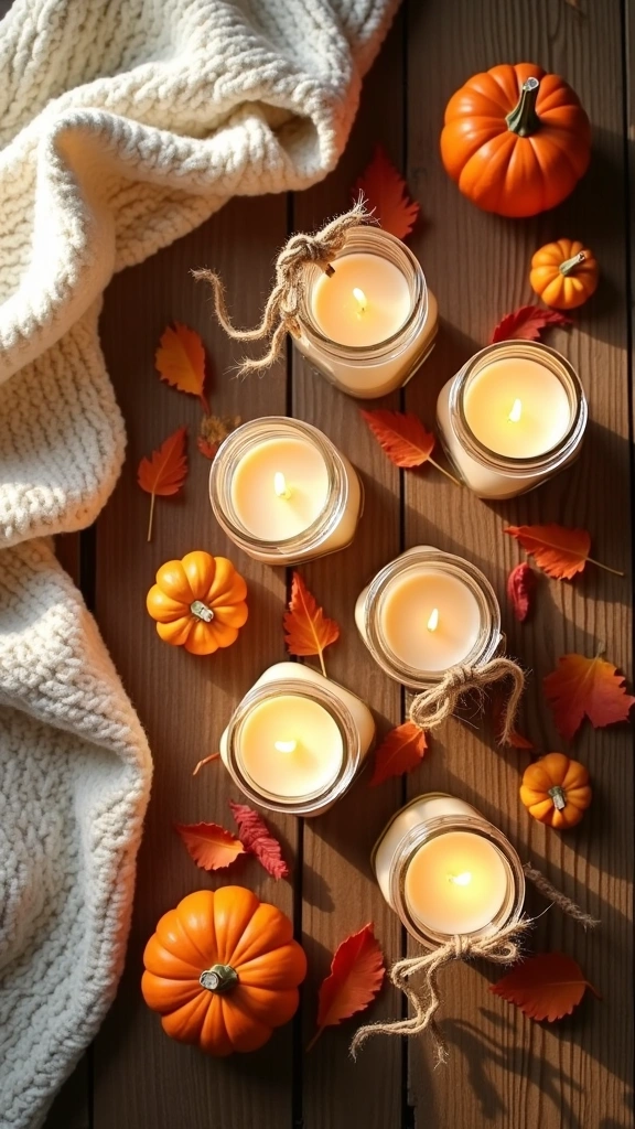 Pumpkin Spice Candle Jars