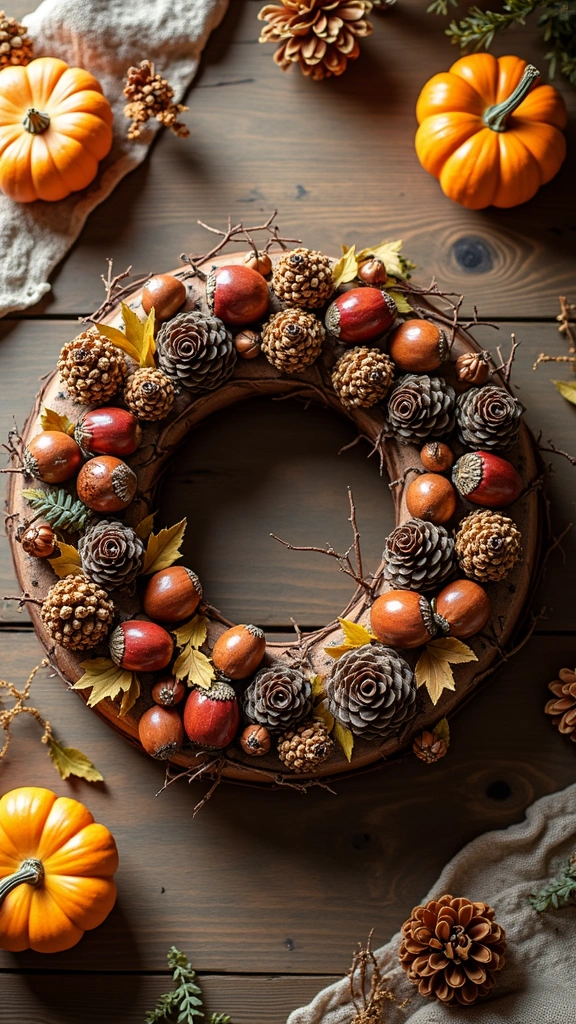 Acorn and Pinecone Wreath